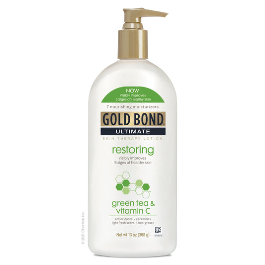 Gold Bond Ultimate Skin Therapy Lotion, Green Tea & Vitamin C, Restoring