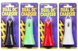 Dual DC Charger- 2.1/1amp, White, 1 Each, By Service Tool Company