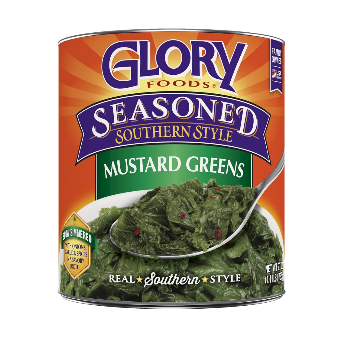 Glory Foods Seasoned Southern Style Mustard Greens 27 Oz