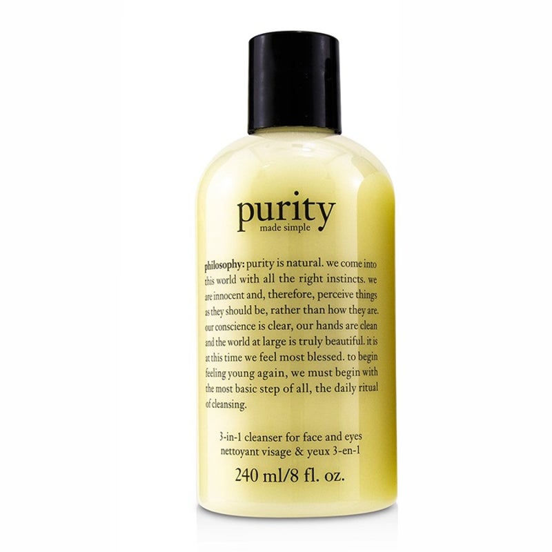 Purity Made Simple 3 In 1 Cleanser For Face & Eyes 8 Oz