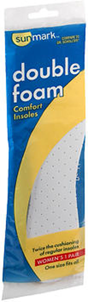 Sunmark Women's Double Foam Comfort Insoles, One Size