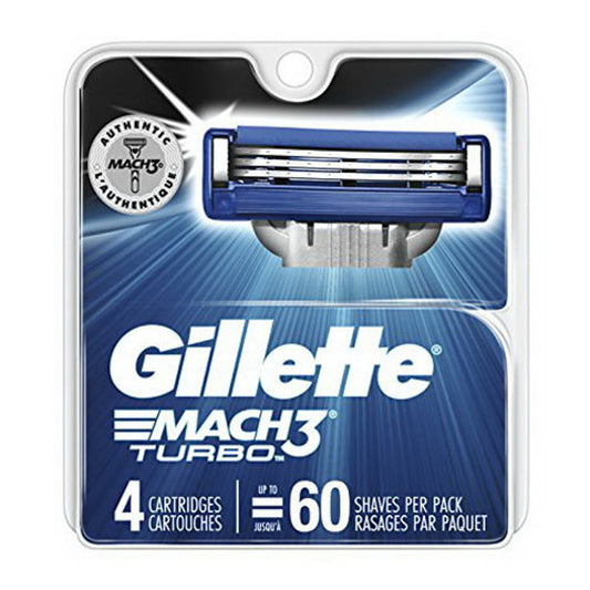 Gillette Mach3 Turbo Razor Cartridges 4ct