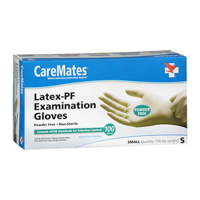 Caremate Latex Exam Gloves Small