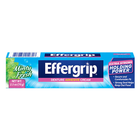 Effergrip Dent Adh Crm 2.5oz Minty Fresh