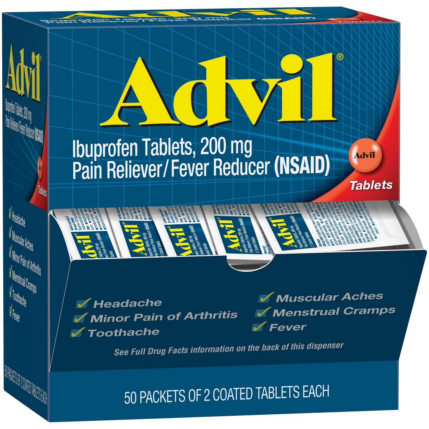 Advil Tablet Dispenser 2x50ct