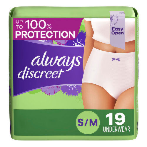 Always Discreet Incontinence Underwear - 19 ct