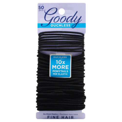 Womens Ouchless Black 2mm Elastics 50ct