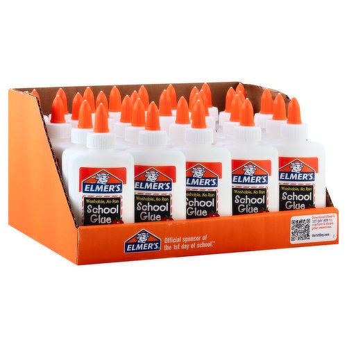 Elmer's White School Glue, 4 Fl Oz Squeeze Bottles