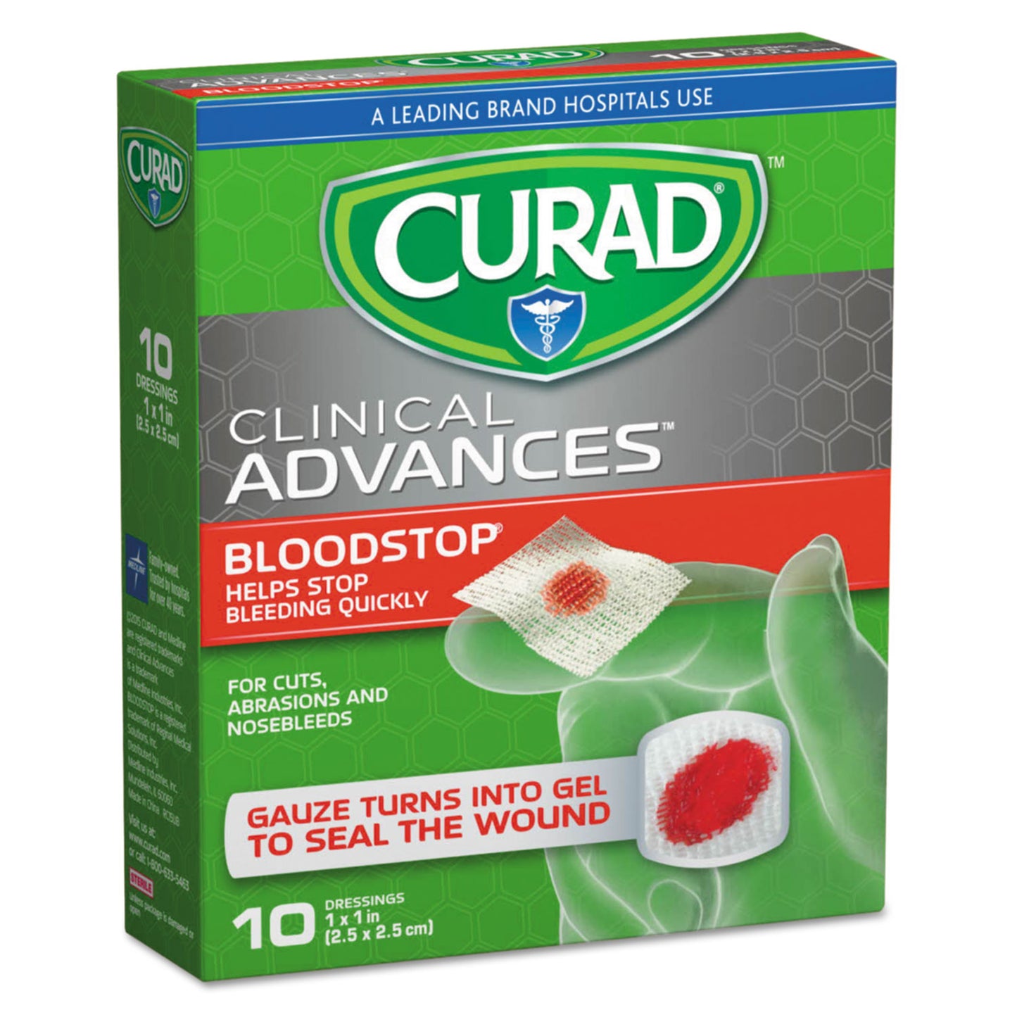 Curad Bloodstop Gauze 1x1 10