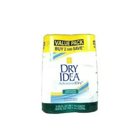 Dry Idea Advanced Dry Anti-Perspirant Deodorant Roll-On Unscented, Twin Pack, 1 Each, By Dry Idea