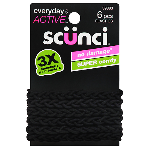 Scunci 6pk 3 Strand ElastiColorstay