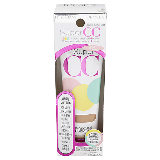 Physicians Formula Super CC+ Color-Correction + Care CC+ Cream SPhysicians Formula 30, Light/Med