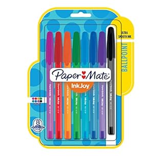 Paper Mate InkJoy 100ST Ballpoint Pens, Medium Point, Assorted, 8 Pack, 1 Pack Each, By Papaermate