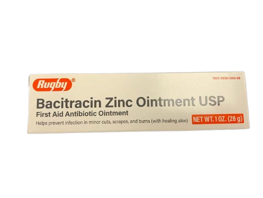 Bacitracin Zinc First Aid Antibiotic Ointment 1 oz (28g), 1 Each, By Rugby