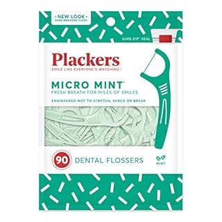 Plackers Micro Mint Freshens Breath, Dental Flossers Mint