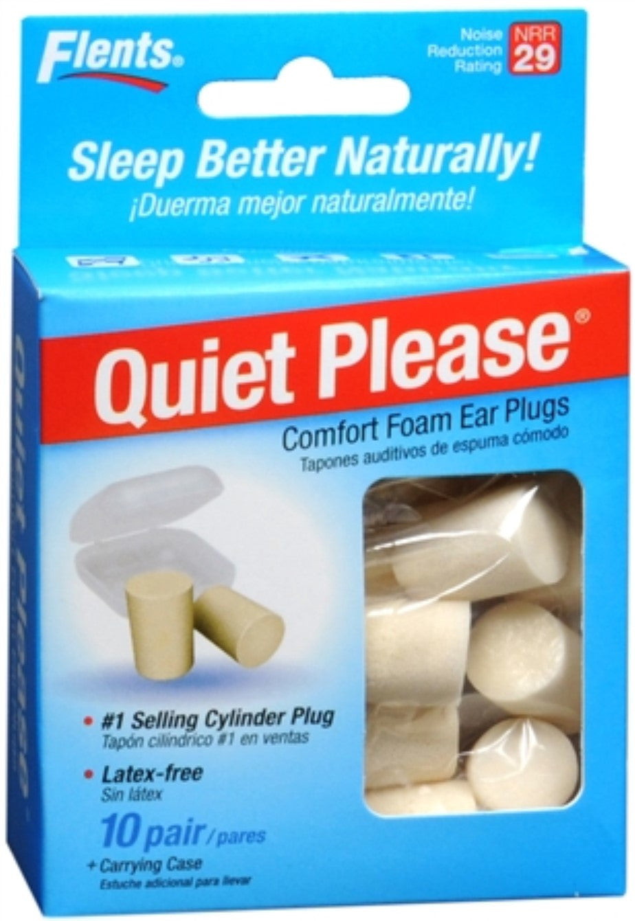 Flents Plugs Quiet Please! Foam Ear Plugs, 10 Pair