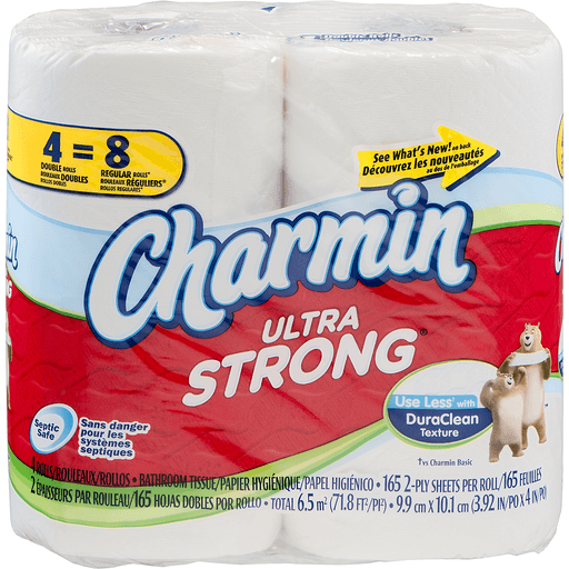 Charmin Ultra Strong Bathroom Tissue, Unscented, Double Roll, 2-Ply