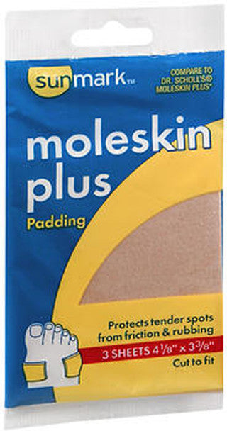 Sunmark Moleskin Plus Padding - 3 Sheets