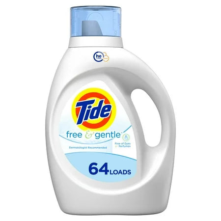 Tide Free & Gentle HE Liquid, 100 Fl Oz 64 loads, 1 Each, By Proctor & Gamble