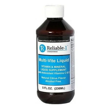 Reliable1 Laboratories Multi Vite Liquid Natural Citrus Flavor 8 Oz
