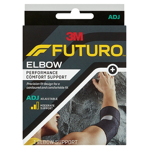 Futuro Precision Fit Elbow Support, Adjustable, Moderate Support, Black