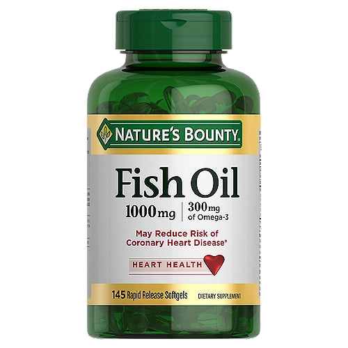 Nature's Bounty Fish Oil Softgels 1000mg 145ct