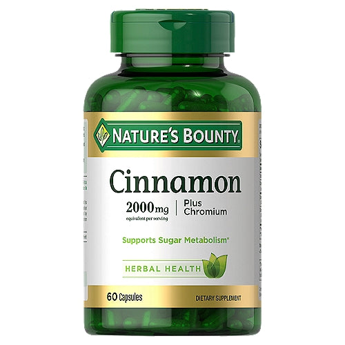 Nature's Bounty High Potency Cinnamon 2000 Plus Chromium (400 MCoverGirl, 60 Tablets)