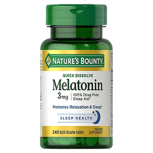 Nature's Bounty Melatonin Tablets 3 mg, 240 Ct