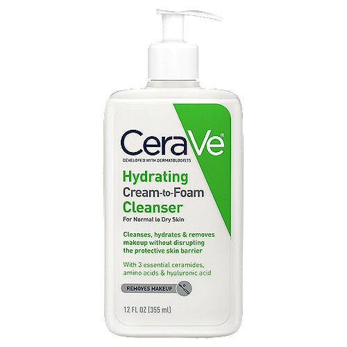 Cerave Hydrating Cream-To-Foam Cleanser 12oz