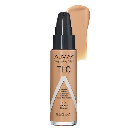 Almay TLC Truly Lasting Color 16 Hour Makeup, SPF 15, Neutral 04 220, 1 fl oz