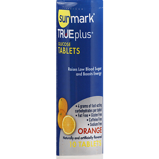 Glucose Supplement sunmark TRUEplus 10 per Bottle Chewable Tablet Orange Flavor