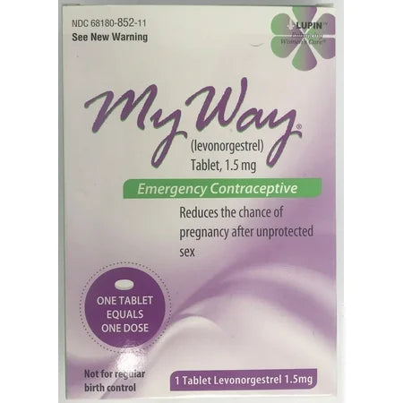 My Way Emergency Contraceptive Pill 1.5 mg, 1 Pack Each, By GAVIS Pharmaceuticals, LLC
