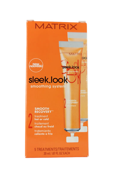 Matrix Sleek Look Smoothing System Hot or Cold Treatment, 5 Count, 1 Box Each, By Matrix