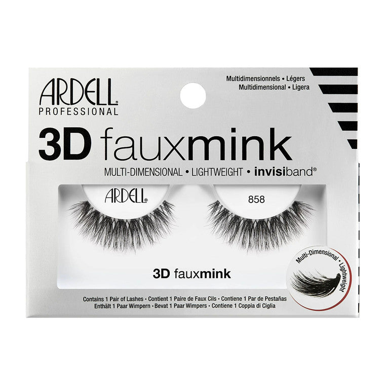 Ardell False Eyelashes 3d Faux Mink 858, 4 Pairs