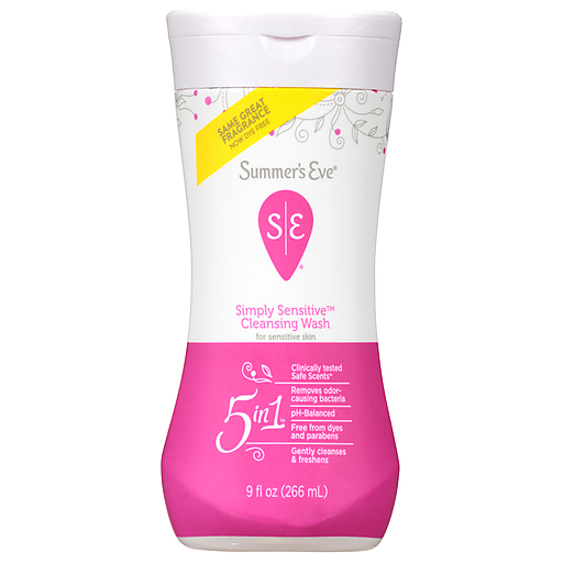 Summer's Eve Cleansing Wash For Sensitive Skin Simply - 9 Oz