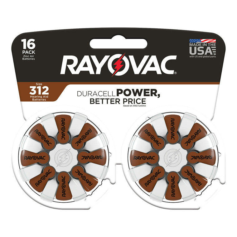 Rayovac H/A Battery #312/16pk