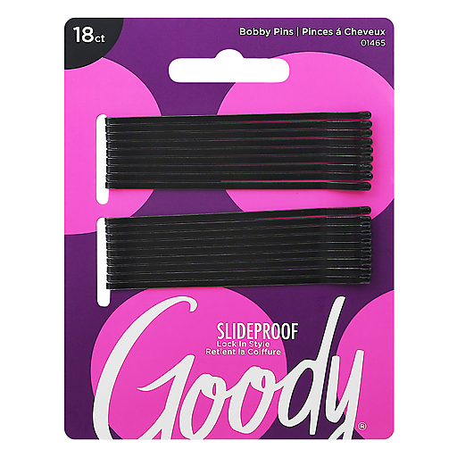 Goody Ouchless Bobby Pins, 3" Hair Pins, Secure Hold, 18 Ct Black