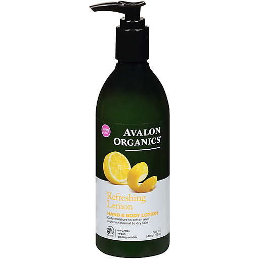 Avalon Organics Hand and Body Lotion, Lemon, 12 Fl Oz