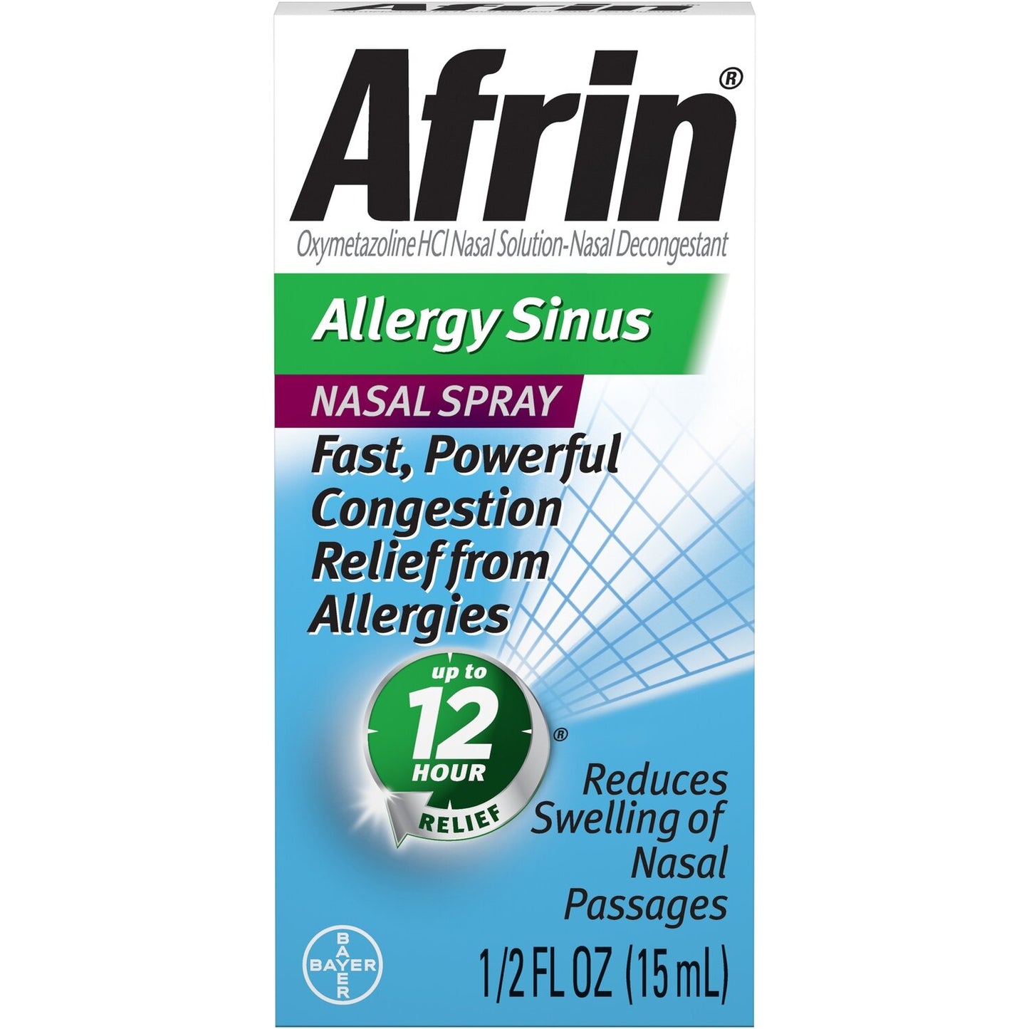 Afrin Nasal Spray 12 Hour Relief, Allergy Sinus, 0.5 Oz