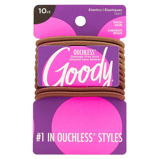 Goody Women's Colour Collection 4mm Hair ElastiColorstay, Brunette (10-Pack)