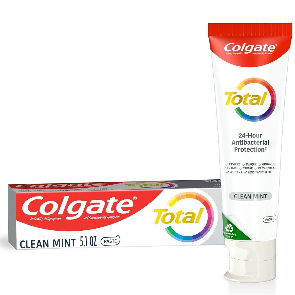 Colgate Total Clean Mint Toothpaste Whitening Toothpaste 1 Pack 5.1 Oz Tube