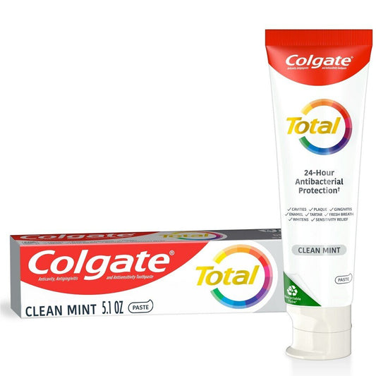 Colgate Total Clean Mint Toothpaste Whitening Toothpaste 1 Pack 5.1 Oz Tube