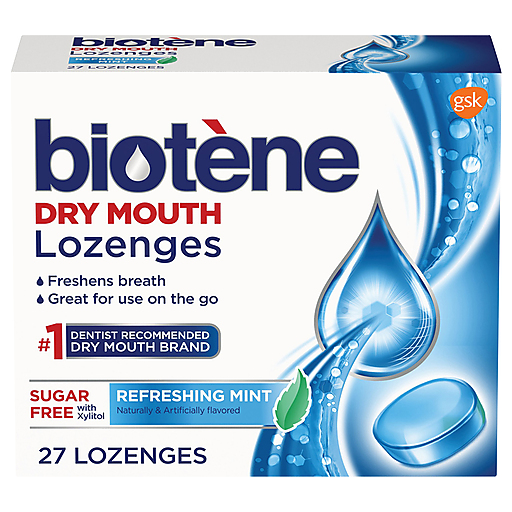 Biotene Dry Mouth Lozenges Sugar Free Refreshing Mint