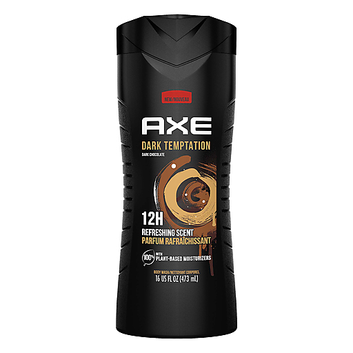 Axe Pack Of 3 Dark Temptation Scent Cleansing Body Wash Refreshing Fragrance 16 Oz