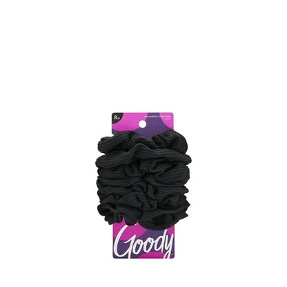 Goody Ouchless Scrunchie, Black, 8 Count, 1 Pack Each, By Goody Products, Inc.