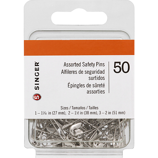 50 Assorted Steel Safety Pins