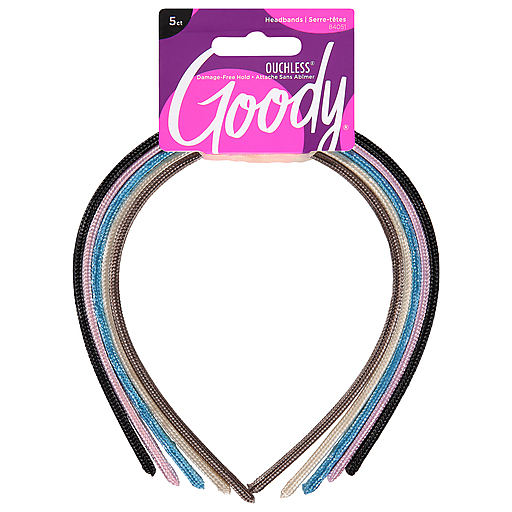 Womens Classics Shoestring Fabric Headband, 5 Ct