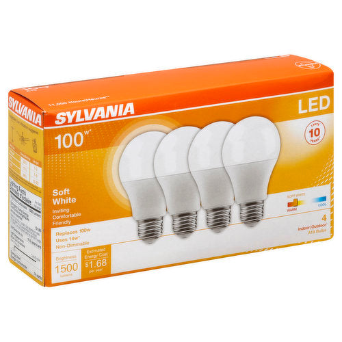 14-Watt (100-Watt Equivalent) A19 LED Light Bulb in 2700K Soft White Color Tempe