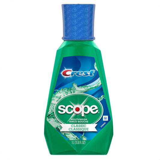 Crest Scope Mouthwash, Original Mint, Classic 33.8 Fl Oz