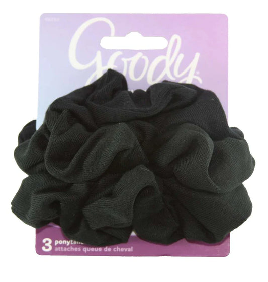 Womens Ouchless Interlock Black Scrunchie 3ct